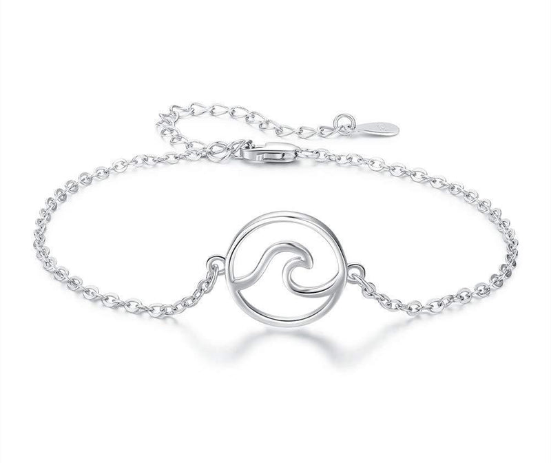 [Australia] - Wave bracelet earrings stud with wave symbol Jewelry in 925 Sterling Silver Gift for women wave bracelet 