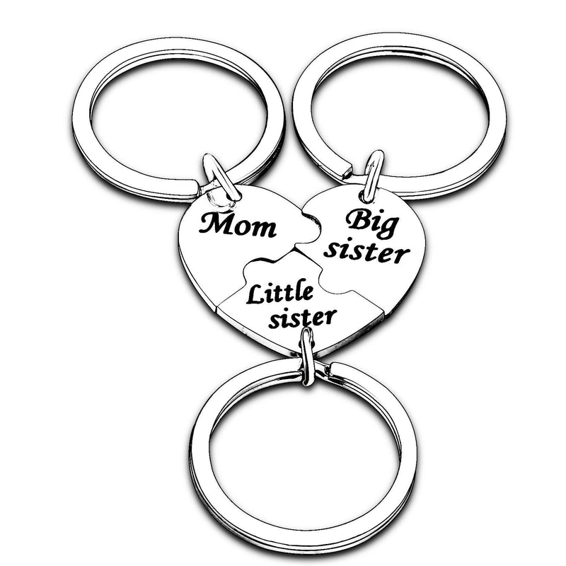 [Australia] - 3PCS Mother Daughter Gifts - Mom Big Sister Little Sister Keychain Necklace Matching Jewellery Set for Mother Daughters Keychain Set #2 