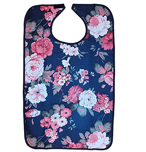 [Australia] - Adult Bibs Waterproof Washable Dining Bibs Reusable Clothing Protector fit for The Elderly,Patient (Hibiscus) Hibiscus 
