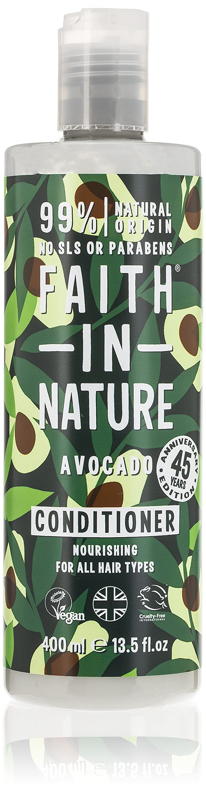 [Australia] - Faith In Nature Natural Avocado Conditioner, Nourishing, Vegan and Cruelty Free, No SLS or Parabens, For All Hair Types, 400 ml Conditioner Avocado 