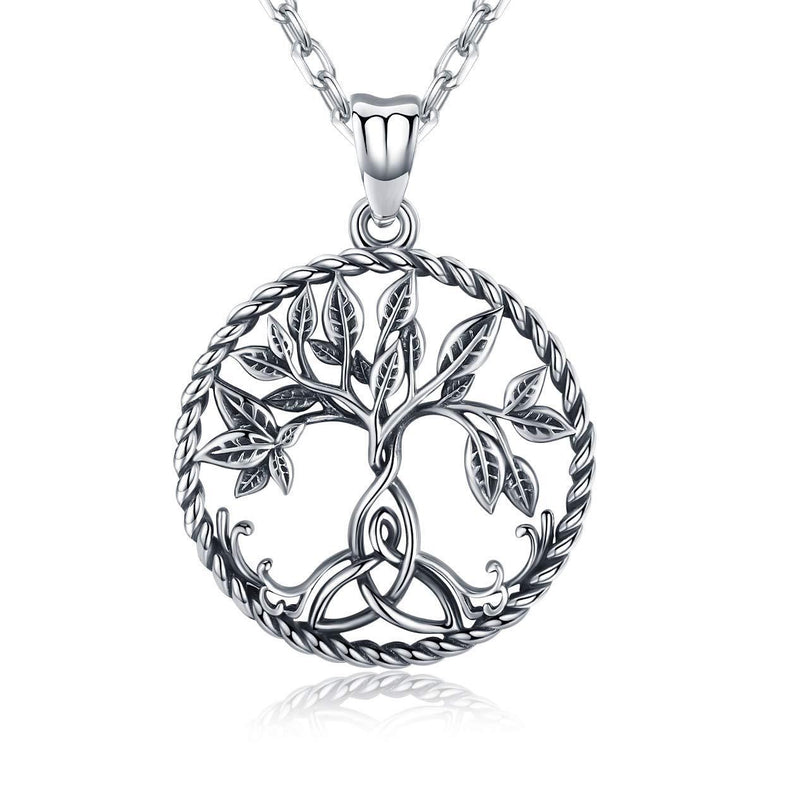 [Australia] - Tree of Life Necklace, Sterling Silver Family Tree Pendant Fine Jewellery Gifts for Women Birthday Gifts for Wife Girlfriend Grandma 
