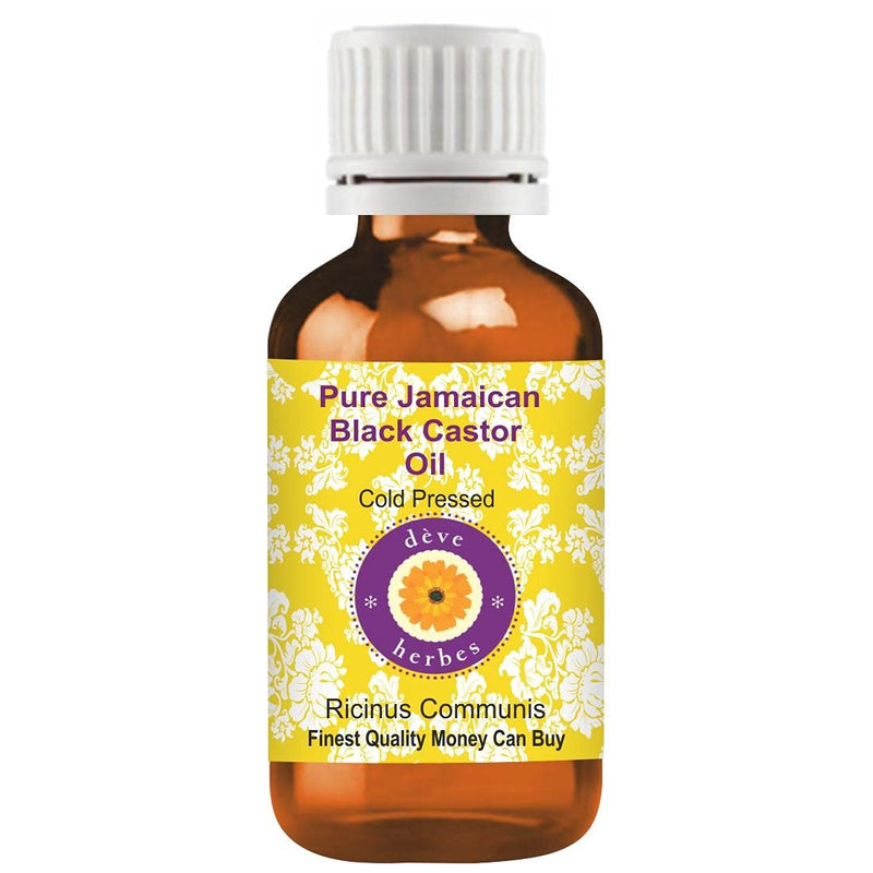 [Australia] - Deve Herbes Pure Jamaican Black Castor Oil (Ricinus communis) 100% Natural Therapeutic Grade Cold Pressed for Personal Care 30ml (1.01 oz) 