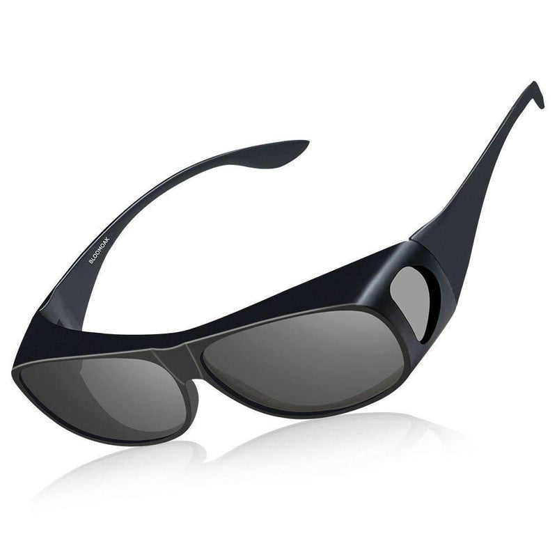 [Australia] - Polarized Over Glasses Anti-Glare UV 400 Protection for Men Women - Wrap Around Sunglasses/Fit-Over Prescription - Suit for Driving/Fishing/Golf Grey 