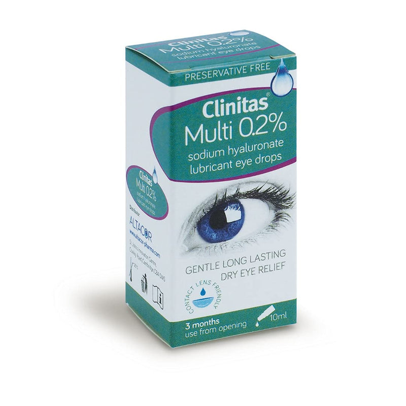 [Australia] - Clinitas 0.2% Soothe Eye Drops for Dry Eye. Suitable for Contact Lens wearers and Preservative Free for The Relief of Dry and Gritty Eyes 10ml Multi use Bottle 