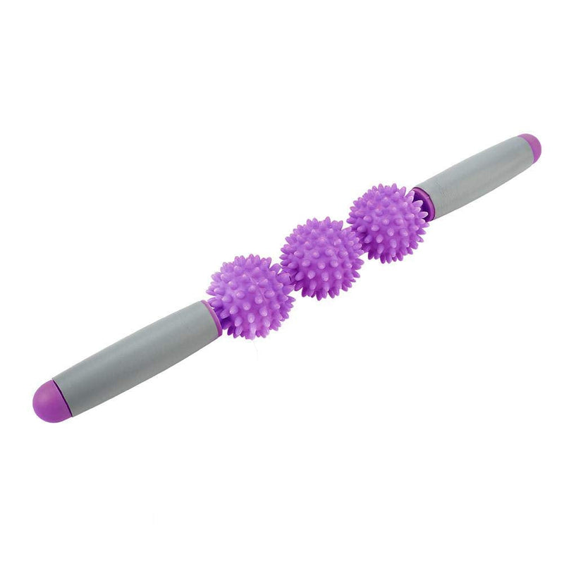 [Australia] - Huairdum Yoga Muscle Roller Stick, Cellulite Spiky Ball Back Arms Shoulder Leg Body Massage Tools Deep Tissue With Spiky Balls Waist Relaxation Fitness Exercise Stick #4 