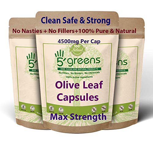 [Australia] - Olive Leaf Extract (Non-GMO) Super Strength: 40% Oleuropein - 450mg 10:1 Strength Equivalent to 4500mg per Capsule - Vegetarian - No Oil -120 Capsules 