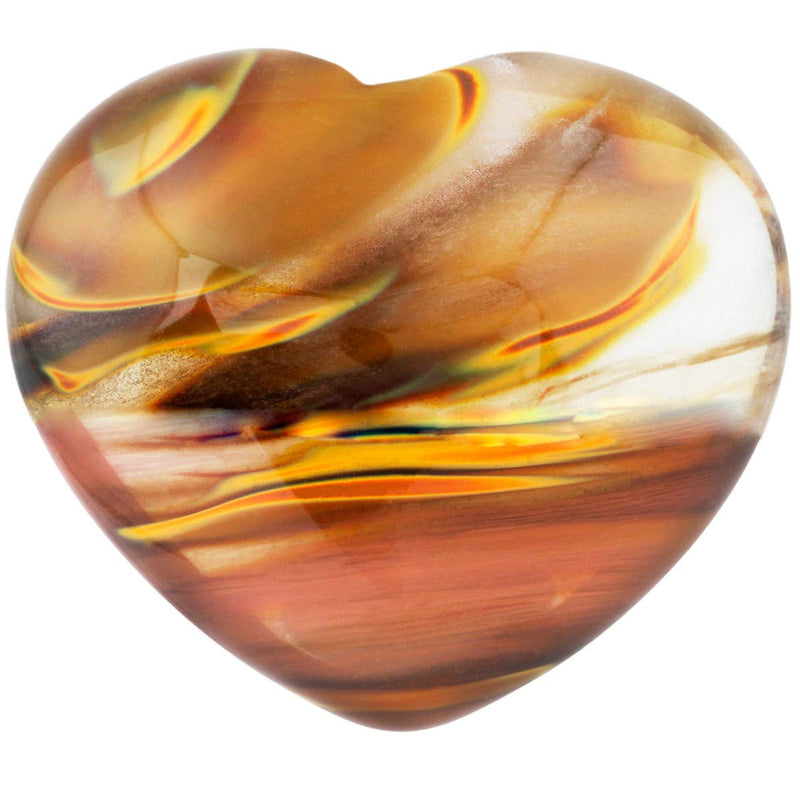 [Australia] - Nupuyai Volcano Cherry Quartz Heart Palm Worry Stone for Chakra Reiki, Healing Crystal Love Stone for Home Decoration 45mm 02-multicolour/Volcano Cherry Quartz/45x40mm 