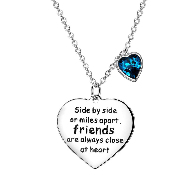 [Australia] - Sterling Silver Friendship Necklace, Friends are always Close at Heart, Best Friend Gifts for Women Girls 