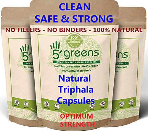[Australia] - Triphala Capsules,120 Caps,Super Strong 10: 1 Extract - 10 Times Stronger & Effective Then RAW Powder | Body Tonic, Ethical & Vegan,Made in The UK 5greens 