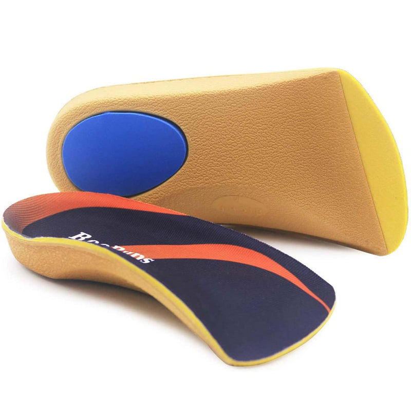 [Australia] - Orthotic Insoles, RooRuns 3/4 High Arch Support Insoles Shoe Inserts for Flat Feet, Plantar Fasciitis, Foot Arch, Feet Fatigue - Heel Cushion for Men, Woman, Deep Blue, Small (3-5.5 UK) Small (3.5-5 UK) 