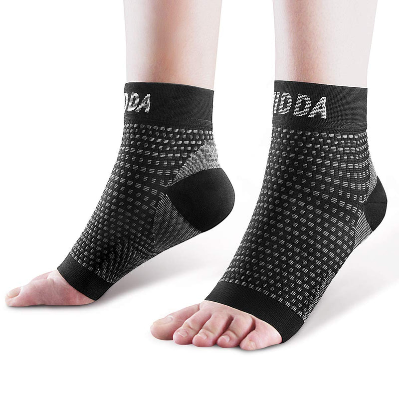 [Australia] - AVIDDA Plantar Fasciitis Socks 1 PAIR, Compression Foot Sleeves for Sport Arthritis Pain Relief, Ankle Support Brace for Men and Women Black M Black Pair 