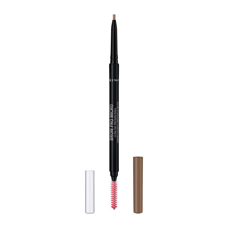 [Australia] - Rimmel London Brow Pro Micro Ultra-Fine Precision Pencil & Brush, Natural-looking Defined Brows, Blonde, 0.03 g 