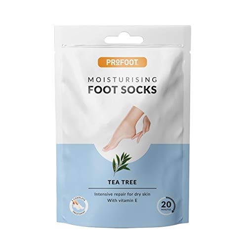[Australia] - Profoot Deep Moisturising Foot Pack Socks Treatment Deep Moisturising Tea Tree Intensive Repair for Dry Skin with Vitamin E 1 Pack 