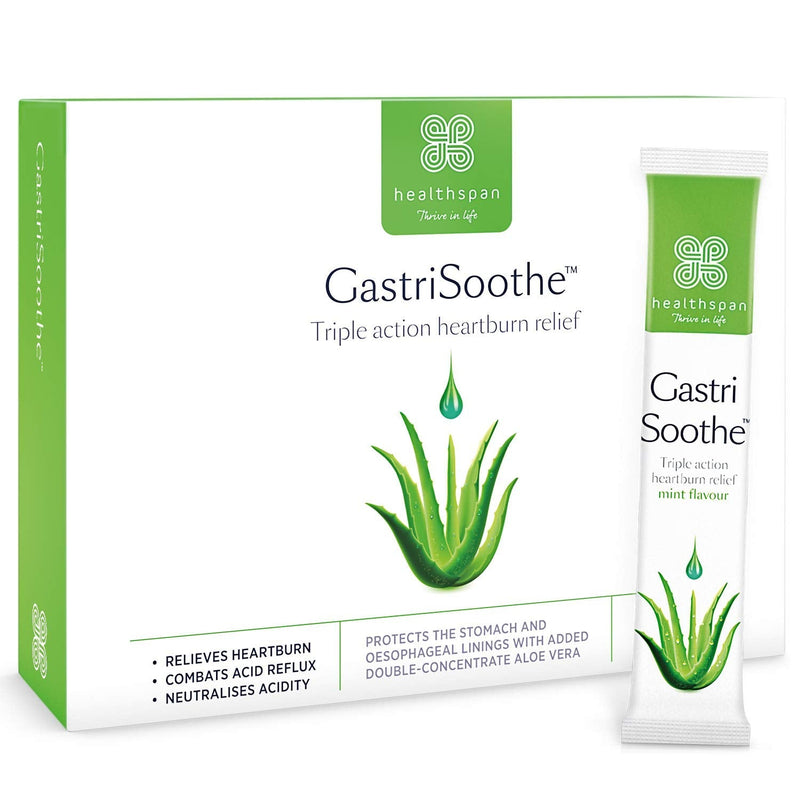 [Australia] - Healthspan Gastrisoothe for Heartburn & Acid Reflux (24 Sachets) | Triple-Action Formula Soothes Stomach Lining, Fights Acid Reflux & Neutralises Acidity | Aloe Vera | Mint Flavour | Vegetarian 