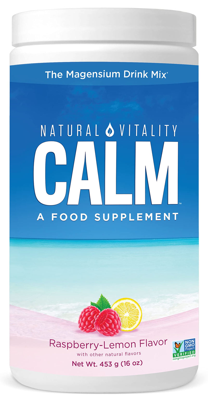 [Australia] - Natural Vitality Natural Calm - RLS - Restless Legs - Relaxation - Stress - Muscle Cramps - Tension - Unwind - Amazing Taste - Raspberry Lemon - 226 Gram (8oz) 
