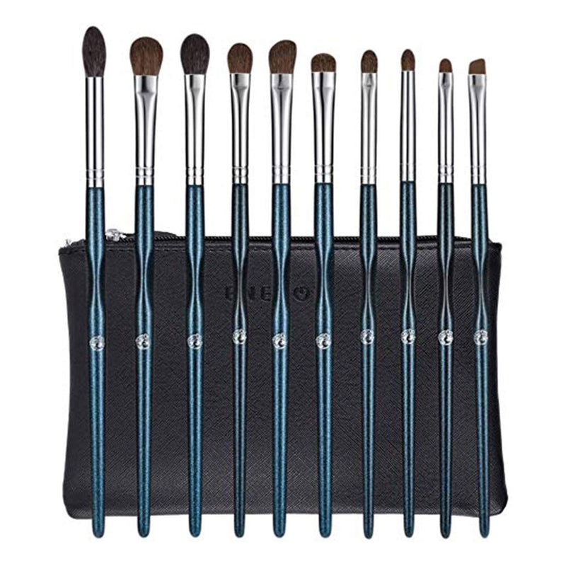 [Australia] - ENERGY Eyeshadow brushes 10 Pcs Premium Synthetic Eye Shadow Blending Concealers Eye shadows Blush Makeup Brushes Starry Blue Cosmetic Brushes with Black Cosmetic Bag. 