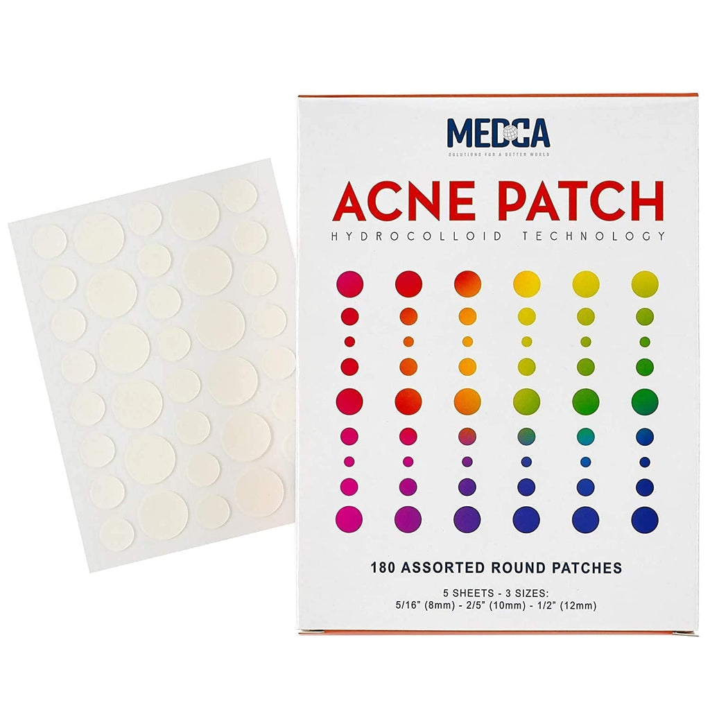 [Australia] - Acne Pimple Patch - Hydrocolloid Bandages (180 Count) Absorbing Covers in Two Universal Sizes, Acne Spot Treatment Care for Face & Skin Spot Patch Conceals Acne, Reduces Pimples and Blackheads 