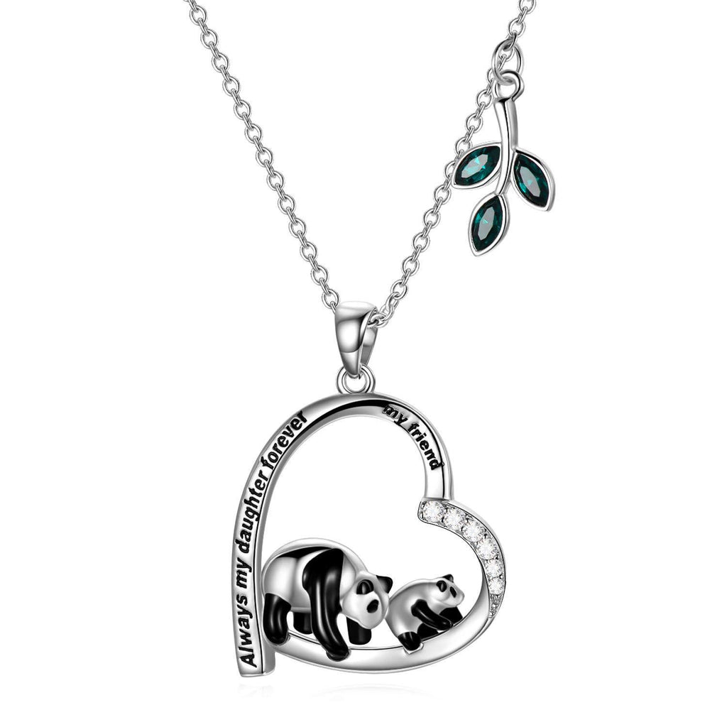 [Australia] - Mother Daughter Necklace Sterling Silver Love Heart Pendant Necklace with Crystals, Birthday Jewellery Gifts for Daughter Mum 