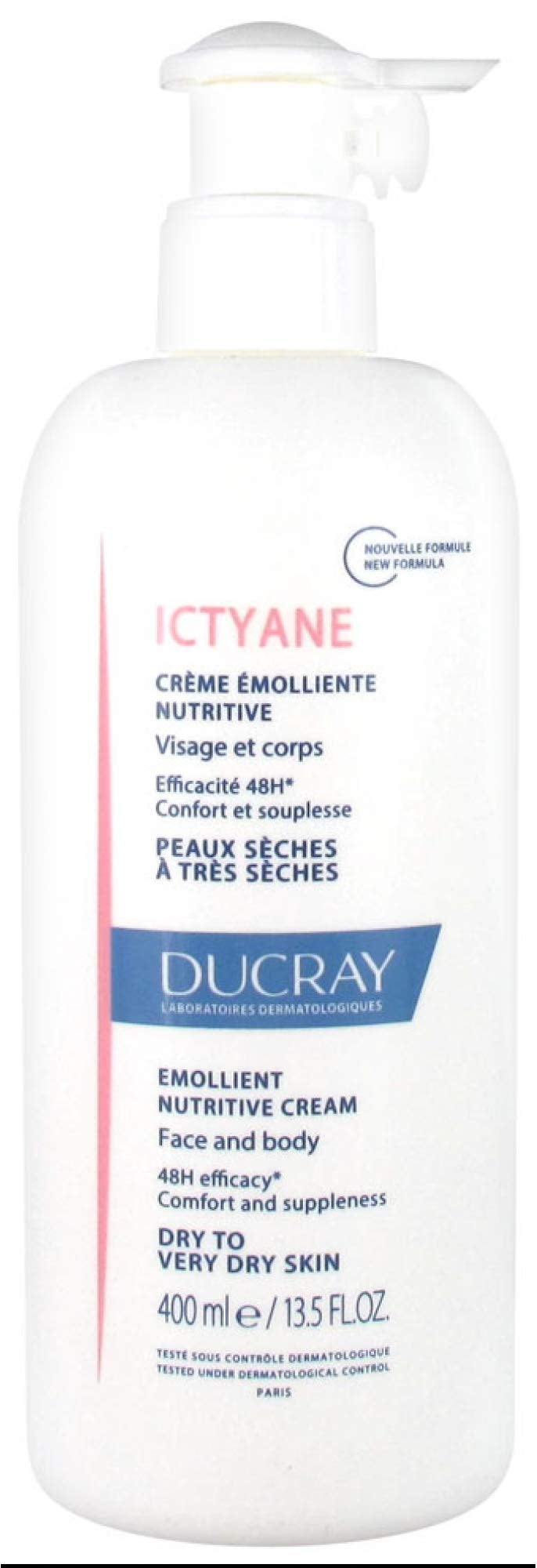 [Australia] - Ducray Ictyane Emollient Nutritive Cream Face and Body 400ml 
