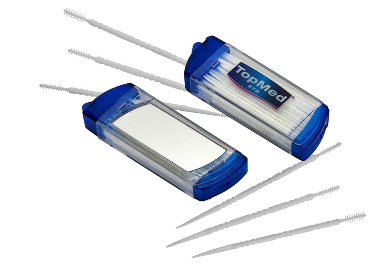 [Australia] - Oral Care Dental Brush Teeth Pick Plastic Teeth Floss Toothpick With a mirror 100 Count (2 BOX X 50 UNITS) Color May Vary 