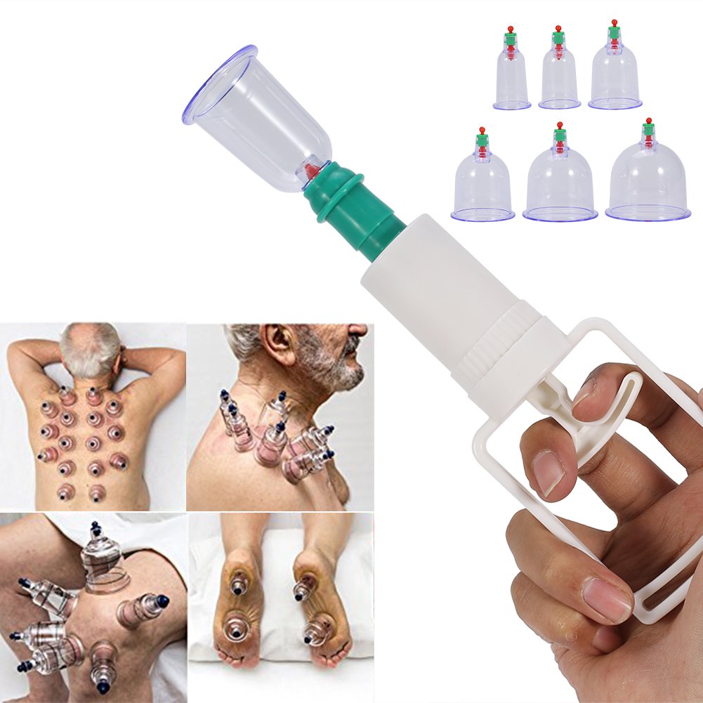 [Australia] - Cupping Massage Cups, Vacuum Suction Cupping Cups for Muscle and Joint Pain with a Suction Pump to Activate the Skin, Clear Stretch Marks 