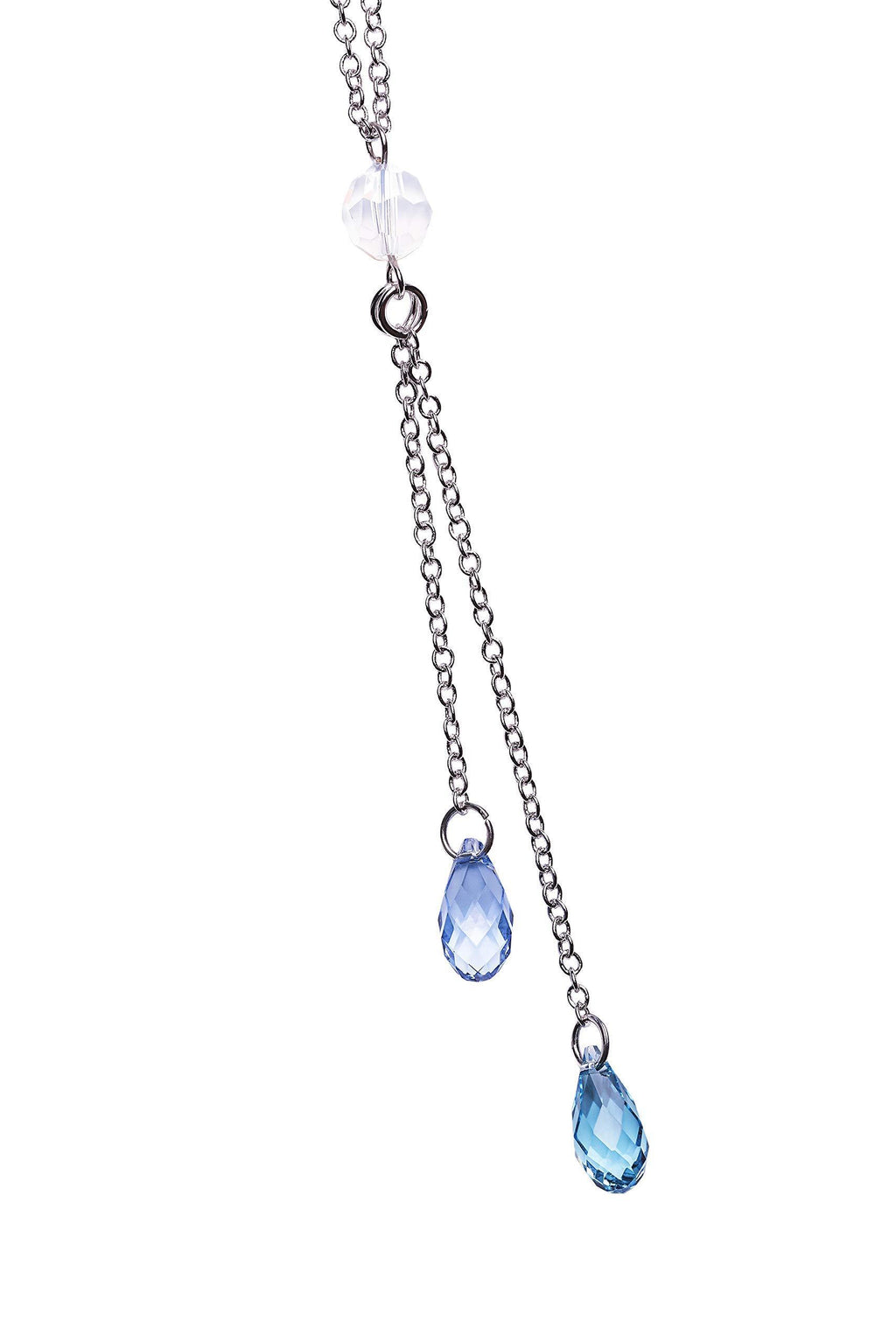 [Australia] - Jenavi Rhodium Plated Swarovski Teardrop Pendant Necklace 