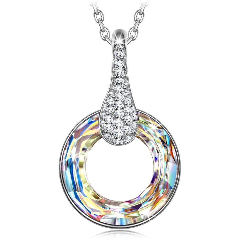 [Australia] - Kate Lynn - Mermaid Tears Necklace, Crystals from Austria, Metal Copper, Original Design, Women Jewellery Gifts for Wife Girlfriend Her Mum, Elegant Package Box Aurore Boreale Necklace 