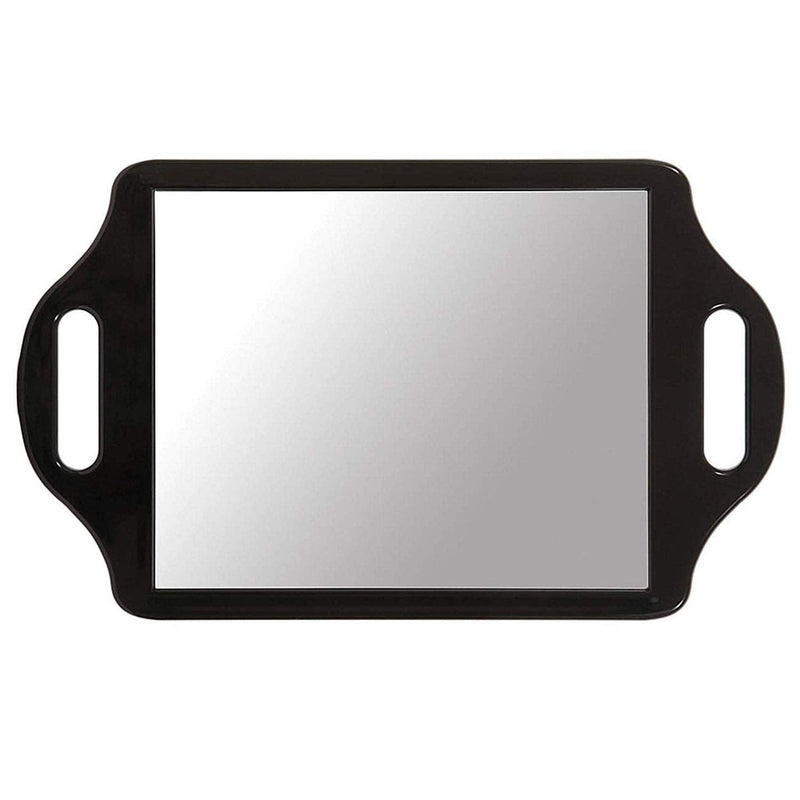 [Australia] - TRIXES Hairdressers Mirror - Salon Handheld Mirror ‚Äì with 2 Handles Wide Angle ‚Äìfor Hairdressing and Beauty - Large Size 36.5 x 21.7cm ‚Äì for Professional Barbers and Hairdressers - Black 