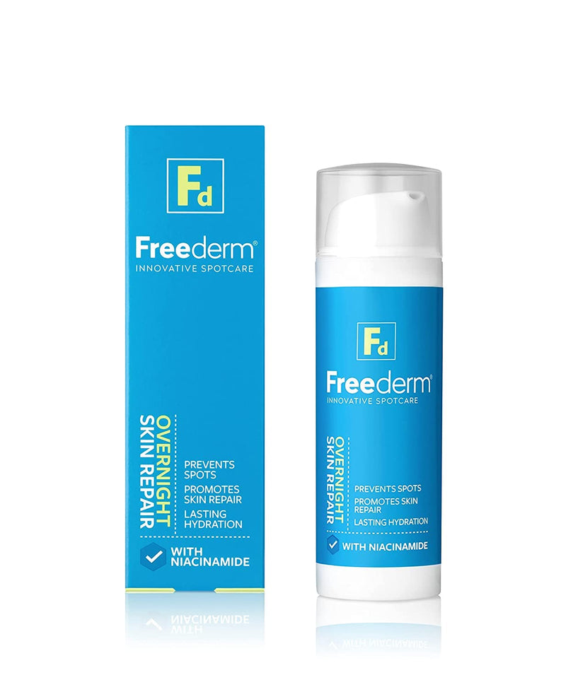[Australia] - FREEDERM Overnight Skin Repair for Spot Prone Skin, Visibly Reduces Spots and Redness, With Niacinamide and Vitamin B3, Clear, 50 ml 