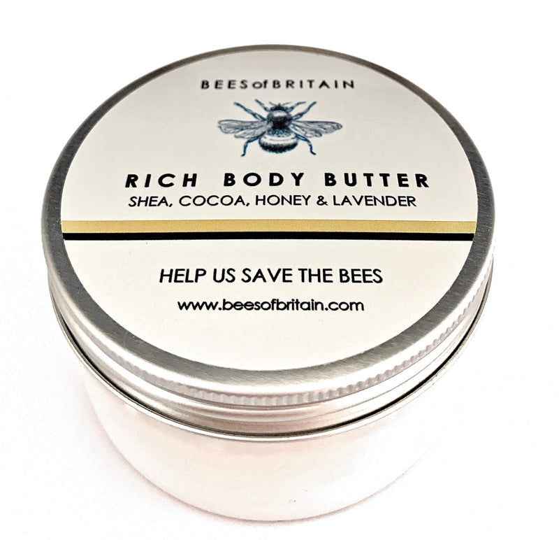 [Australia] - NATURAL pH BALANCED-DOUBLE WHIPPED BODY CREAM - HONEY & LAVENDER-100 g-by BEES of BRITAIN. Cocoa & Shea Butter Soothe Dry Skin. We Donate 5% of our Profit to Save Bees and Pollinators. pH 5.2-5.7 
