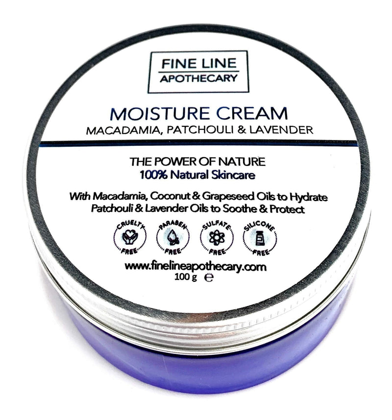 [Australia] - Natural pH 5.5 BALANCED - FACIAL MOISTURISING CREAM - With MACADAMIA, GRAPESEED & LAVENDER - 100 g by Fine Line Apothecary. Soothe and Protect Dry Irritated Skin. Provides Soothing Hydration. 