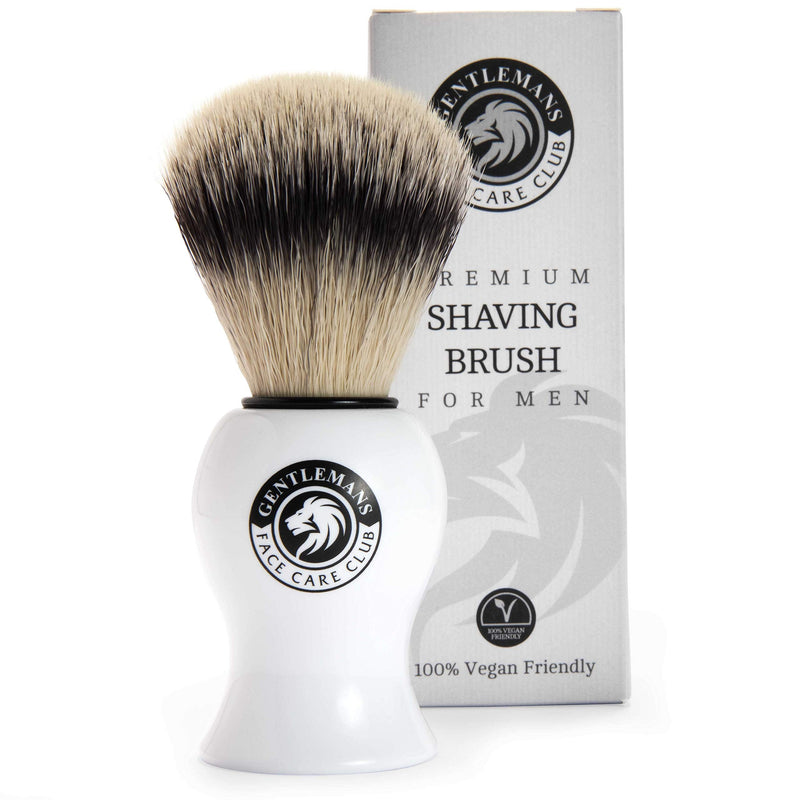 [Australia] - Vegan Friendly Shaving Brush - Gentleman’s Face Care Club Badger Friendly Shave Brush for Shaving Cream, Foam Or Soap No Bristle Loss Promise 