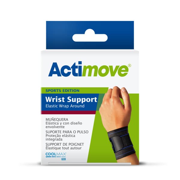 [Australia] - Actimove - Sports Edition - Elastic Wrist Support - Wrist Brace for Pain Relief & Support - Latex and Neoprene Free - Universal Size 