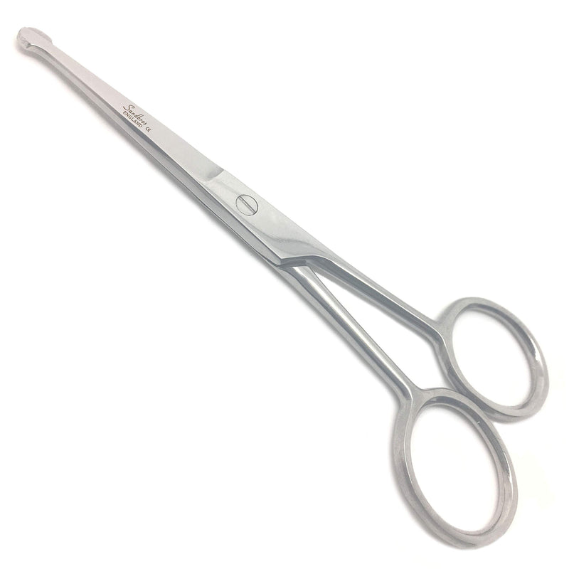 [Australia] - Trimming-Nasal Scissors-4.5 Rounded for Nose,Eyebrow,Ear,Dog Hair Probe Straight. 