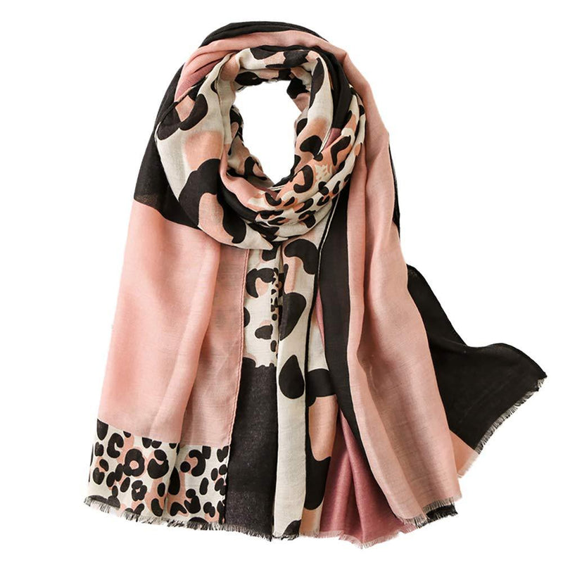 [Australia] - Leopard Print Women Shawl Scarf - Lightweight Cape Shrugs Wraps Pashmina Stole Neckerchief Autumn Summer Winter Soft Long Wedding Party Accessories Style a 
