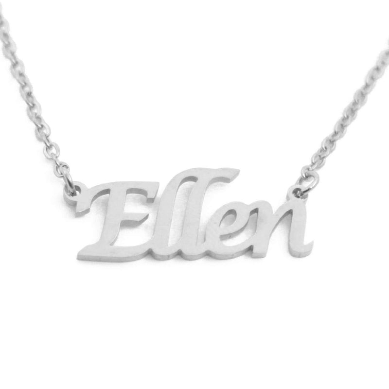 [Australia] - Kigu Name Necklace Ellen Personalised - Silver Tone Packaging 