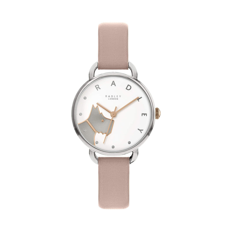 [Australia] - Radley Wood Street Ladies Cobweb Leather Strap Open Shoulder Dog Watch RY2873 