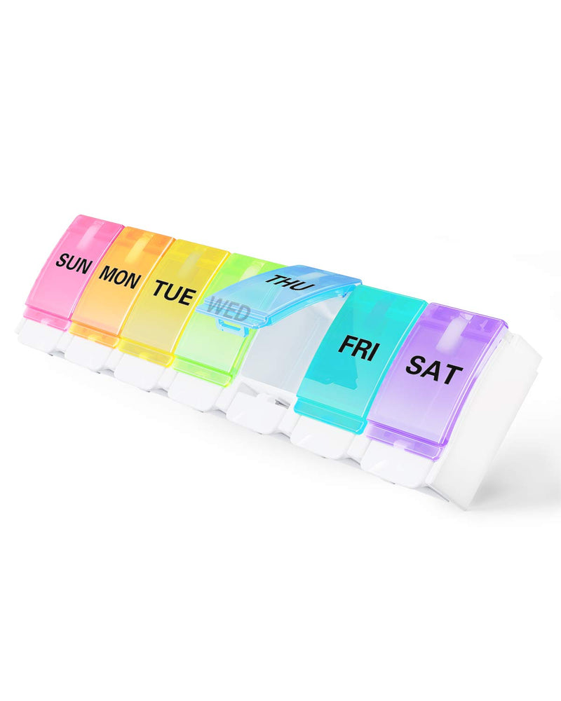 [Australia] - Eono 7 Day Pill Box Organiser Large - Pop Open Weekly Tablet Box Case with 7 Large Compartments - Once a Day 