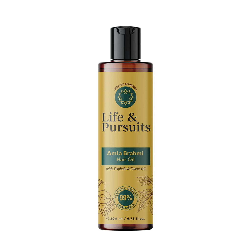 [Australia] - Life & Pursuits Amla Brahmi Hair Oil for Hair Growth - 200 ml Natural & Organic Hair Oil with Coconut, Castor, and Sesame for Strong & Thick Hair (Packaging May Vary) 200 ml (Pack of 1) 