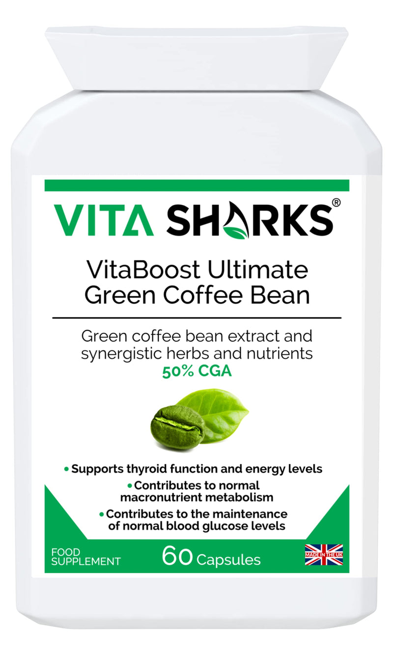 [Australia] - VitaBoost Ultimate Green Coffee Bean | Kosher Tablets for Healthy, Natural Weight Loss, Vegan Thyroid Support & Metabolism Boost for Fat Burning & Slimming 