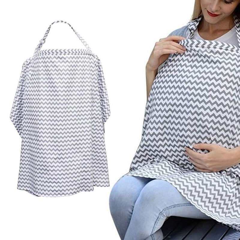 [Australia] - Boerni Large Nursing Cover, Breathable Breastfeeding Cover, Soft Breastfeeding Cover up for Full Privacy Breastfeeding Protection … (Grey) grey 