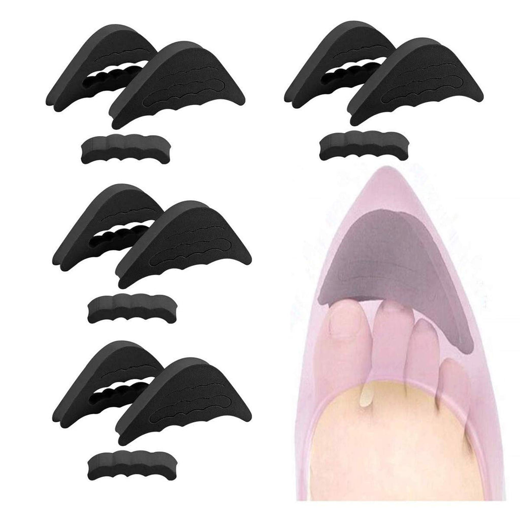 [Australia] - 4 Pairs Shoe Filler,Toe Filler and Shoe Inserts to Make Big Shoes Fit,Adjustable Shoe Filler Unisex Shoe Inserts for Men and Women,Pumps,Flats,Sneakers Black 