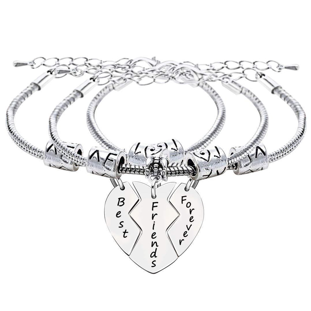 [Australia] - 3pcs Best Friends Gifts Bracelets Set for Women Girl Friendship Long Distance Gifts - Best Friends Forever 