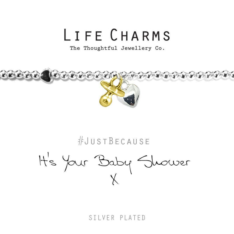 [Australia] - Life Charms It's Your Baby Shower Silver Plated Bracelet 