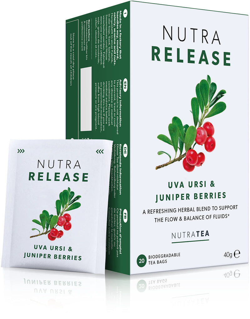 [Australia] - NUTRARELEASE - Water Retention Tea | Bloated Stomach Tea - Natural Diuretic For Water Balance - Includes Dandelion Root, Cleavers & Bearberry - 20 Enveloped Tea Bags - by Nutra Tea - Herbal Tea 20 Count (Pack of 1) 