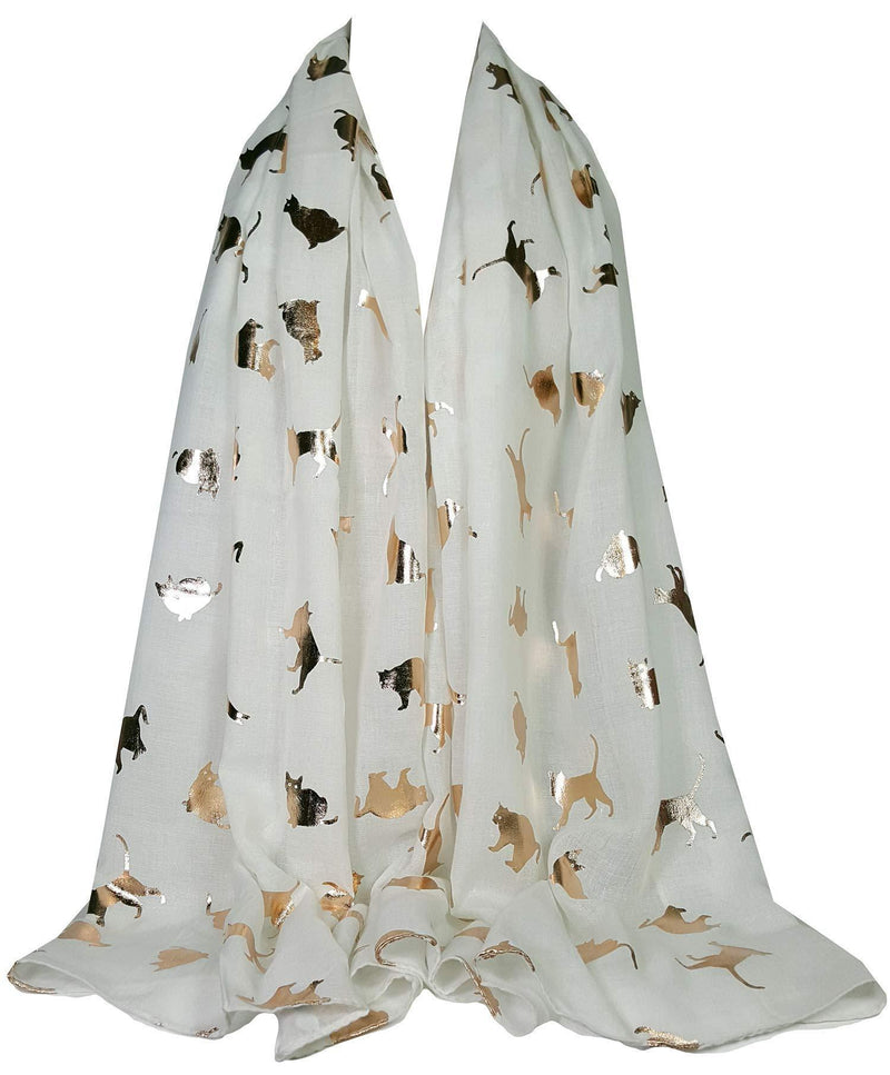 [Australia] - GFM Animal Print Scarf - Cats Cat Scarf (CTSCF) CT-RG-DDH-Cream 