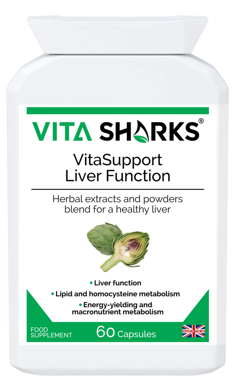 [Australia] - VitaSupport 60 Essential Liver Support & Cleanse. Potent, Kosher, Vegetarian & Natural Toxin Flush & Detox Formula with Biotin & Choline for Lipid Metabolism 