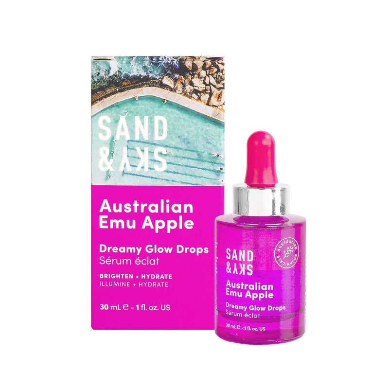 [Australia] - Sand & Sky Australian Emu Apple Dreamy Glow Drops. Bi-Phase Hyaluronic Acid Face Serum with Vitamin C 