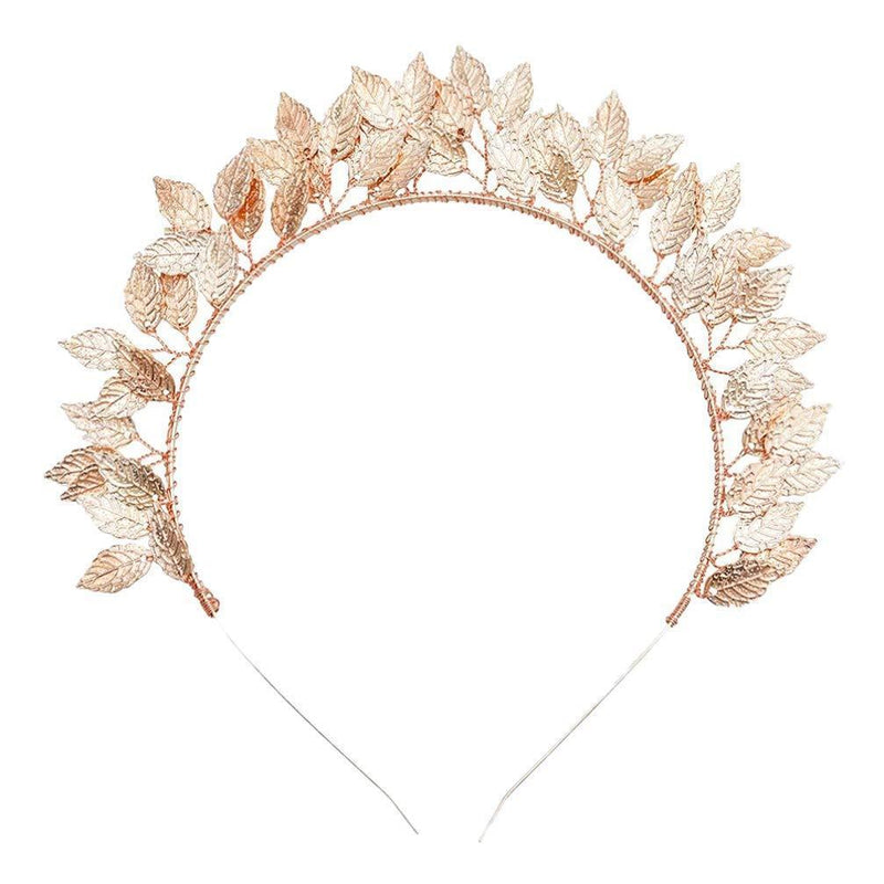 [Australia] - Minkissy Leaves Headband Greek Headband Goddess Costume Accessories for Wedding Pageant Birthday (Golden) Golden 