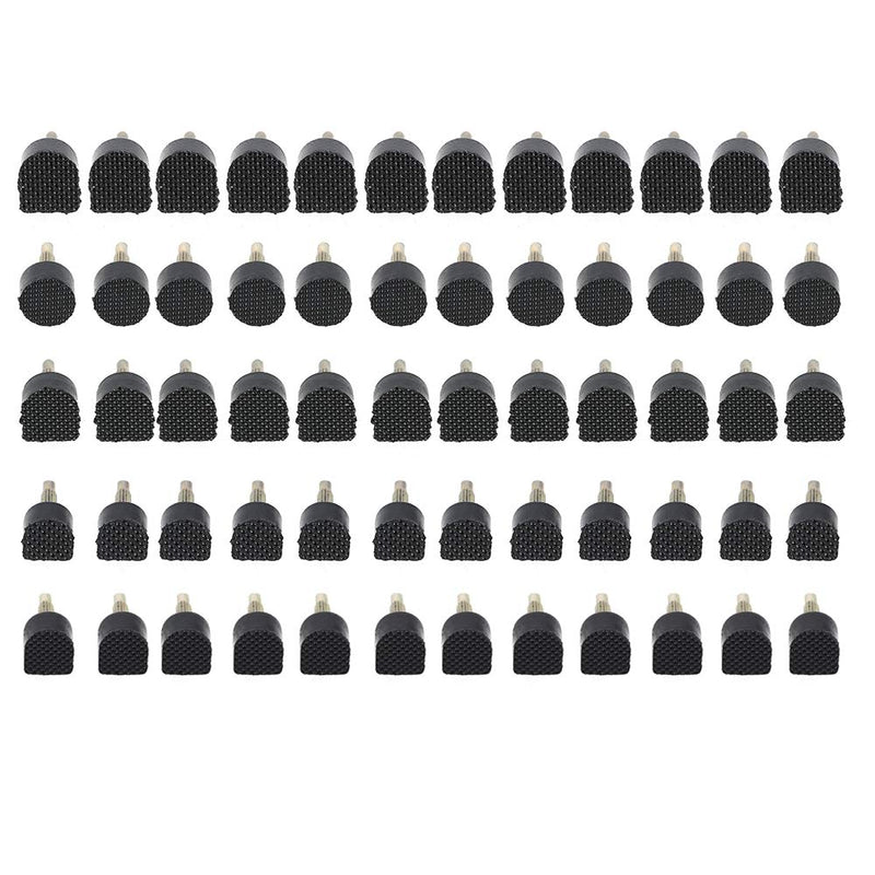 [Australia] - VOBOR U Shaped Heel Tip Heel Heel Cap Replacement Tips for High Heels Black High Heel Replacement Tips U Round Shape Heel Tip 60PCs (5 Different Size) 